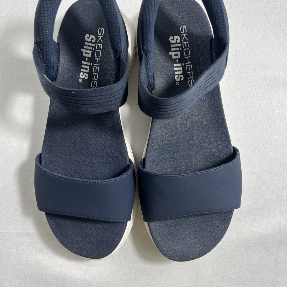 Skechers Slip-ins Ultra Flex 3.0 Summerville Womens 8 Navy Sandals 119804